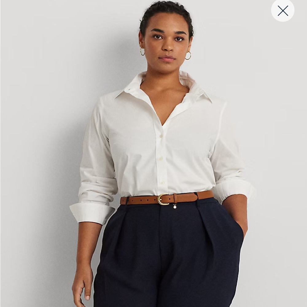Ralph Lauren White non iron button down shirt 3X EXCELLENT condition worn once